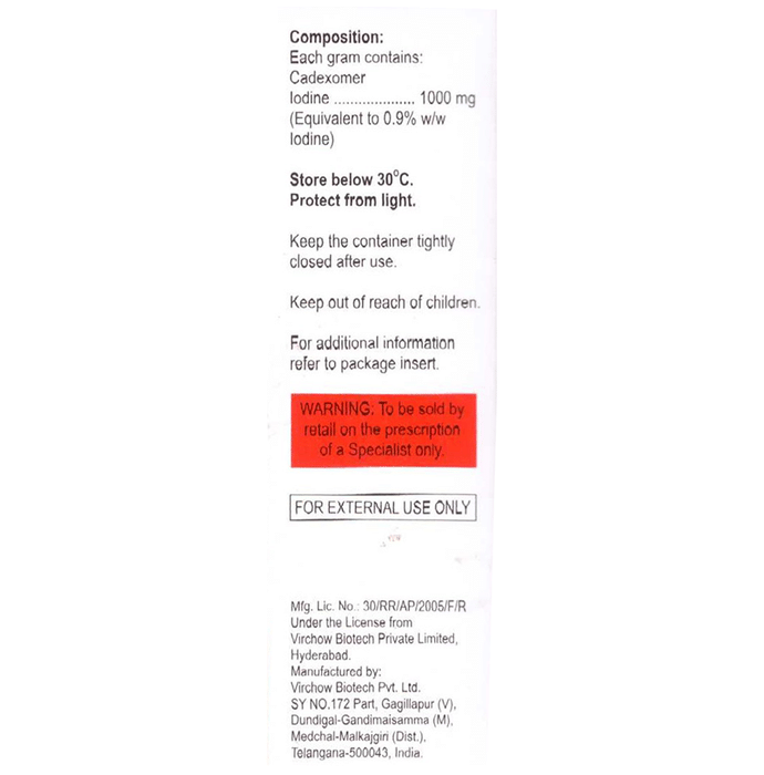 Cadomer Antimicrobial Powder    Cadexomer Iodine 1000mg