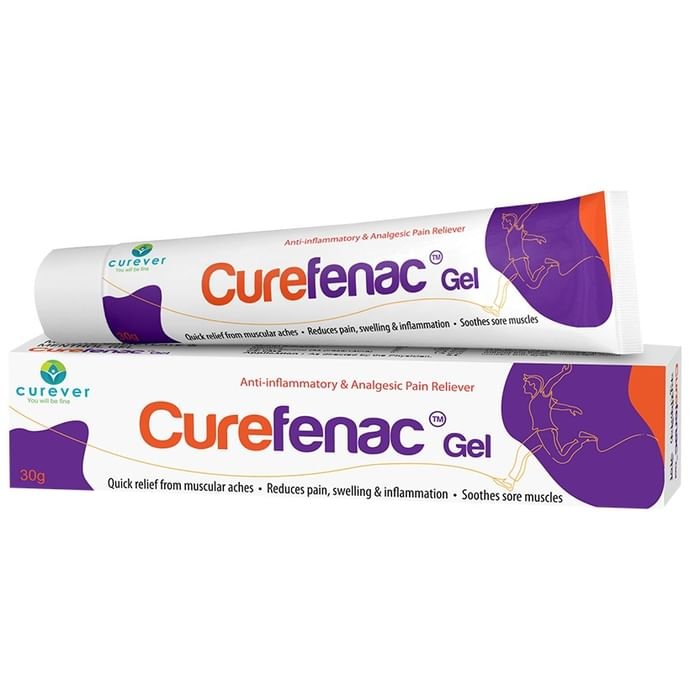 Curefenac Gel    Diclofenac diethylamine 1.16% w/w + Linseed Oil 3% w/w + Methyl Salicylate 10% w/w 