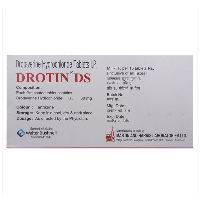 Drotin DS Tablet    Drotaverine 80mg