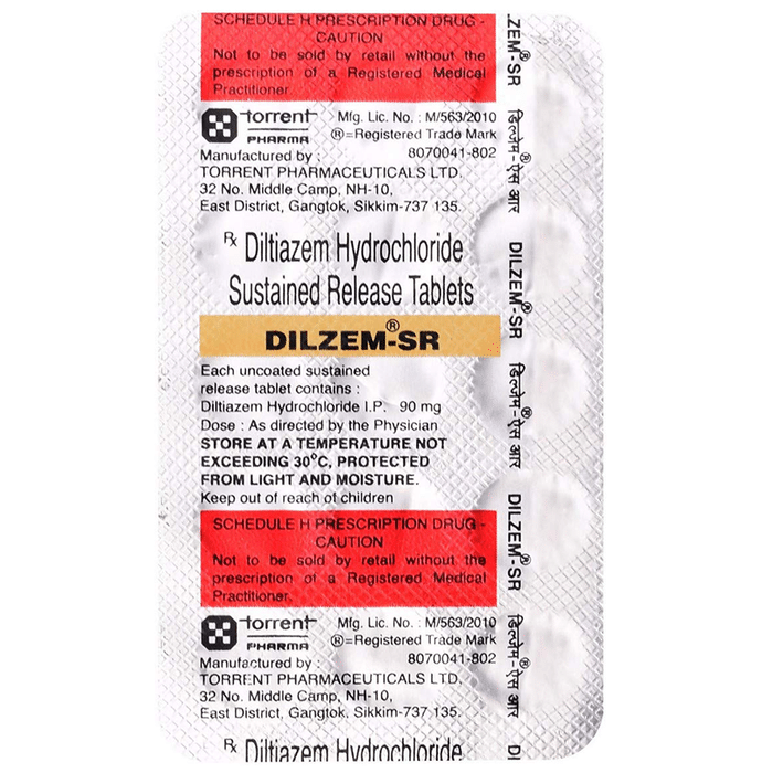 Dilzem -SR Tablet    Diltiazem 90mg
