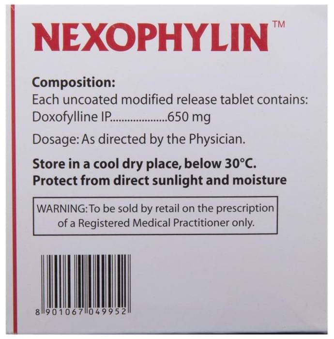 Nexophylin 650mg Tablet    Doxofylline 650mg