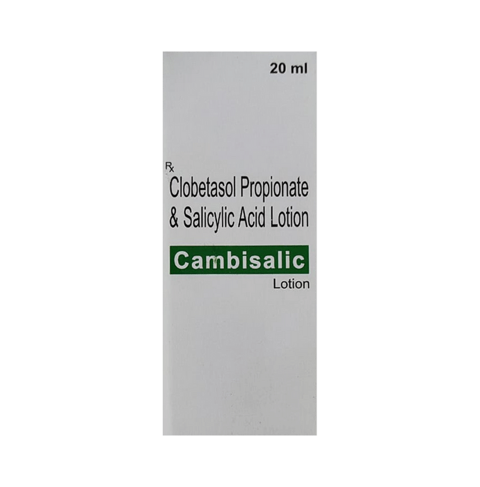 Cambisalic Lotion    Clobetasol 0.05% w/w + Salicylic Acid 3% w/w