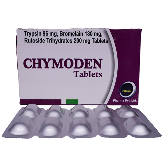 Chymoden Tablet    Bromelain 180mg + Trypsin 96mg + Rutoside 200mg