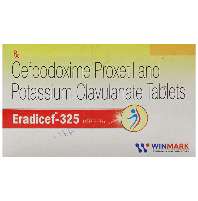 Eradicef 325 Tablet    Cefpodoxime Proxetil 200mg + Clavulanic Acid 125mg