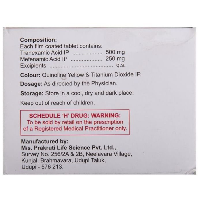 Tramic-MF Tablet    Tranexamic Acid 500mg + Mefenamic Acid 250mg