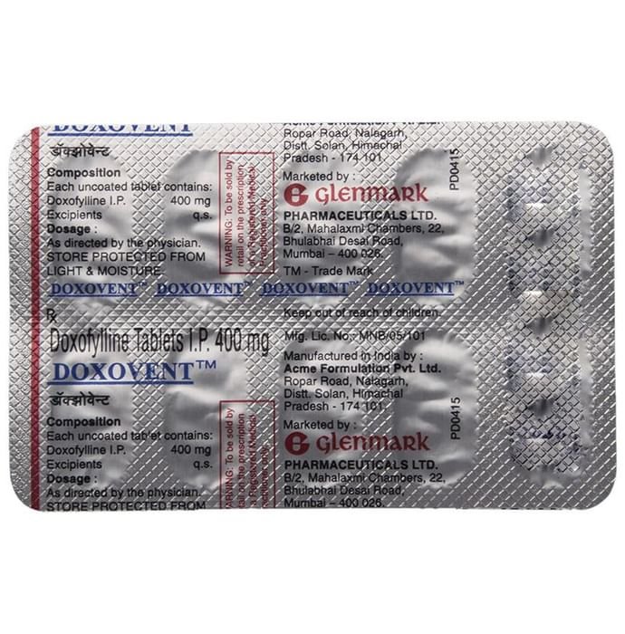 Doxovent Tablet    Doxofylline 400mg