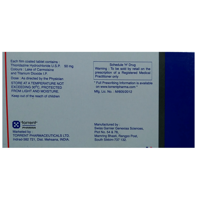 Thioril 50 Tablet    Thioridazine 50mg