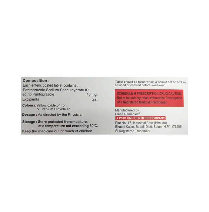 Pantalet Tablet    Pantoprazole 40mg