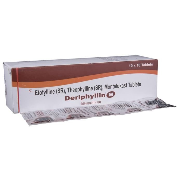Deriphyllin M Tablet SR    Etofylline 231mg + Theophylline 69mg + Montelukast 10mg