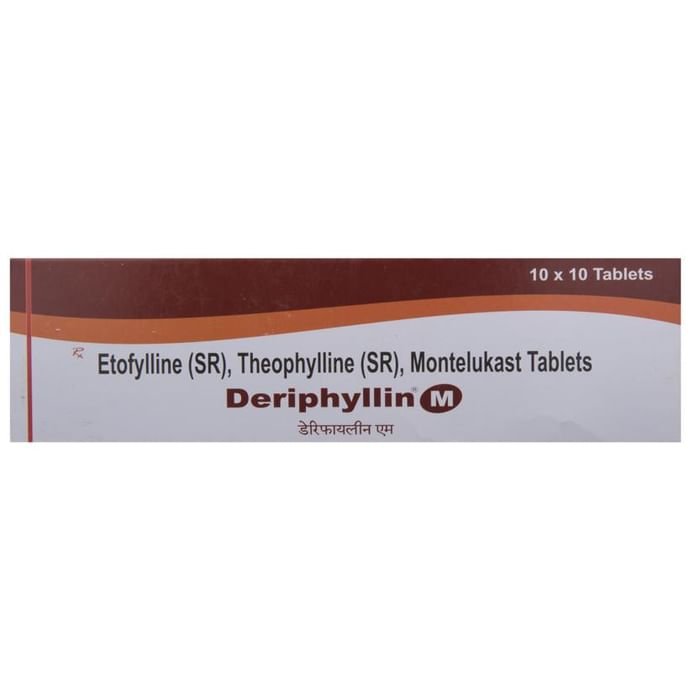 Deriphyllin M Tablet SR    Etofylline 231mg + Theophylline 69mg + Montelukast 10mg