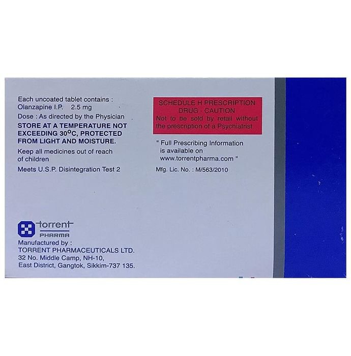 Tolaz DT 2.5 Tablet    Olanzapine 2.5mg