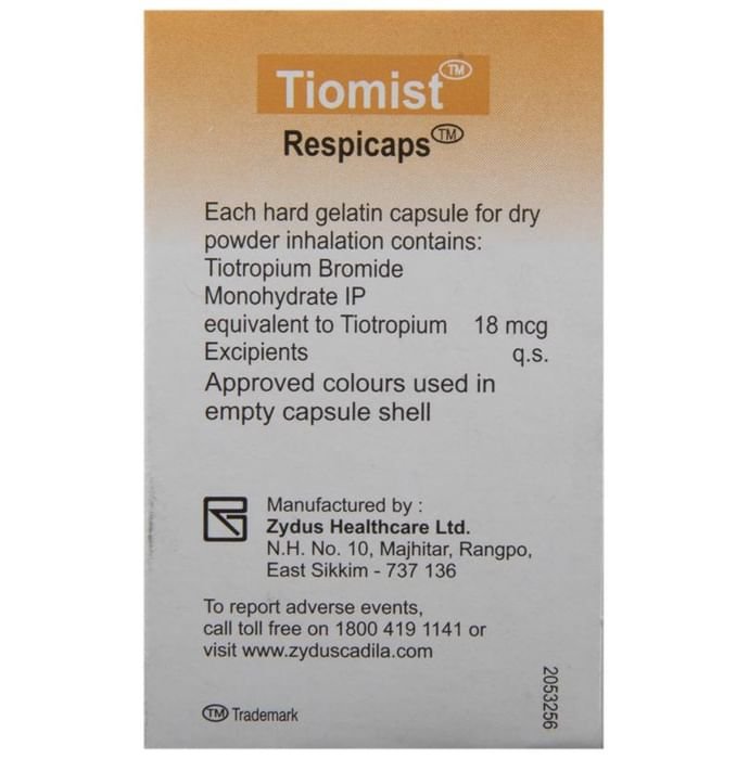 Tiomist Respicap    Tiotropium 18mcg