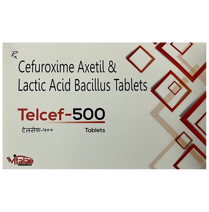 Telcef 500 Tablet    Cefuroxime 500mg + Lactobacillus 60Million spores