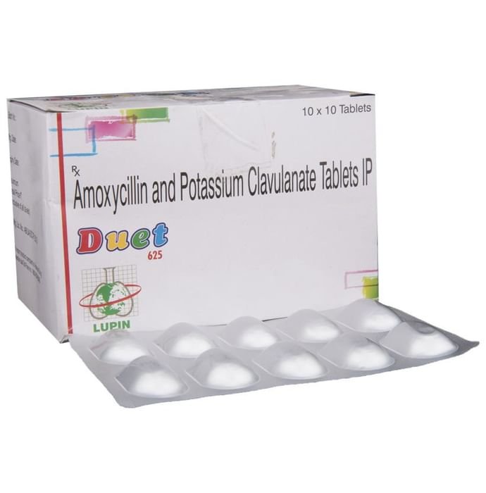 Duet 625 Tablet    Amoxycillin 500mg + Clavulanic Acid 125mg