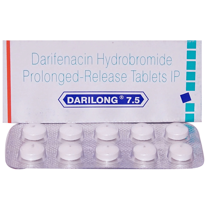 Darilong 7.5 Tablet PR    Darifenacin 7.5mg