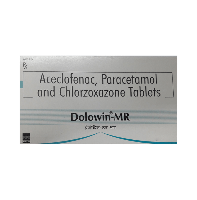 Dolowin-MR Tablet    Aceclofenac 100mg + Paracetamol 325mg + Chlorzoxazone 250mg
