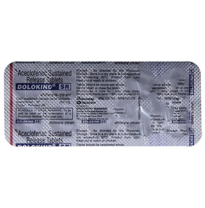 Dolokind - SR Tablet    Aceclofenac 200mg