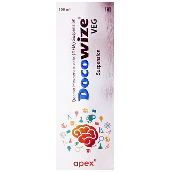 Docowize Veg Suspension    Docosahexanoic acidDHA 200mg