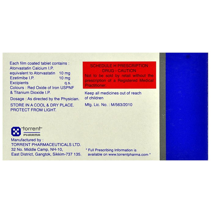 TG-Tor EZ Tablet    Atorvastatin 10mg + Ezetimibe 10mg