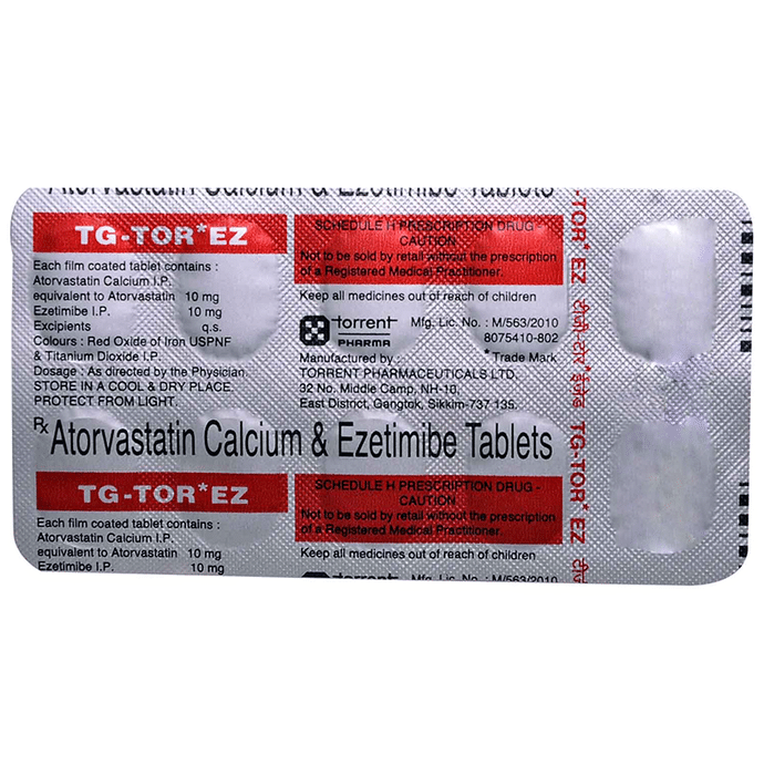 TG-Tor EZ Tablet    Atorvastatin 10mg + Ezetimibe 10mg