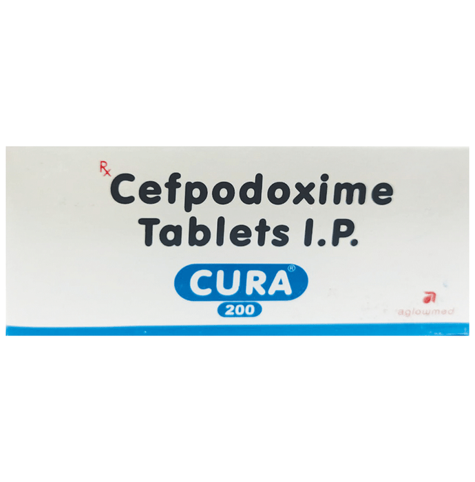 Cura 200 Tablet    Cefpodoxime Proxetil 200mg