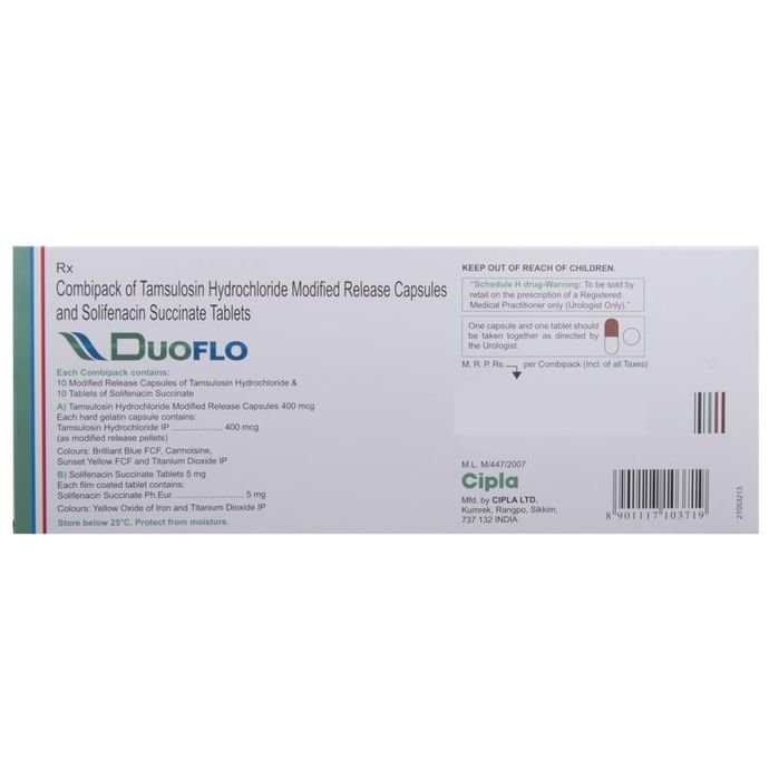 Duoflo Combipack    Tamsulosin 400mcg + Solifenacin 5mg