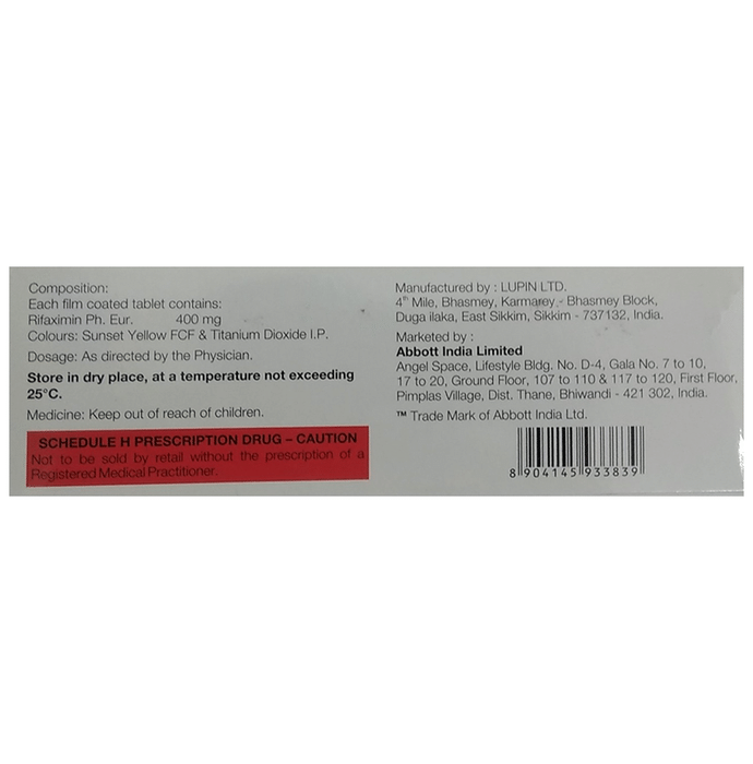 Dirifa 400 Tablet    Rifaximin 400mg