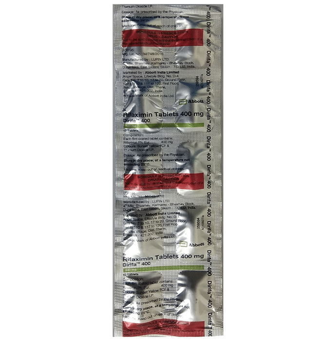 Dirifa 400 Tablet    Rifaximin 400mg