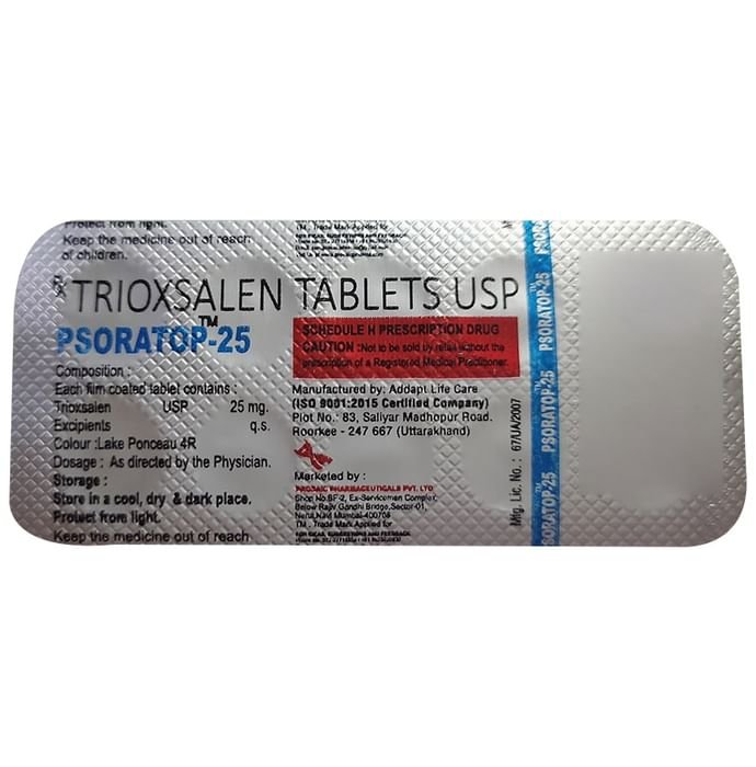 Psoratop 25mg Tablet    Trioxasalen 25mg