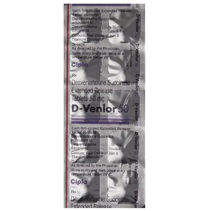 D-Venlor 50 Tablet    Desvenlafaxine 50mg