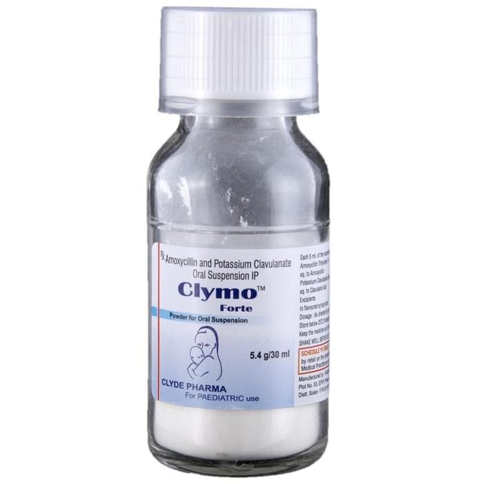 Clymo Forte Powder for Oral Suspension    Amoxycillin 400mg/5ml + Clavulanic Acid 57mg/5ml