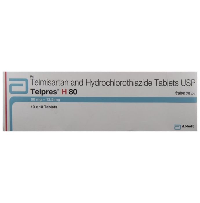 Telpres H 80 Tablet    Telmisartan 80mg + Hydrochlorothiazide 12.5mg
