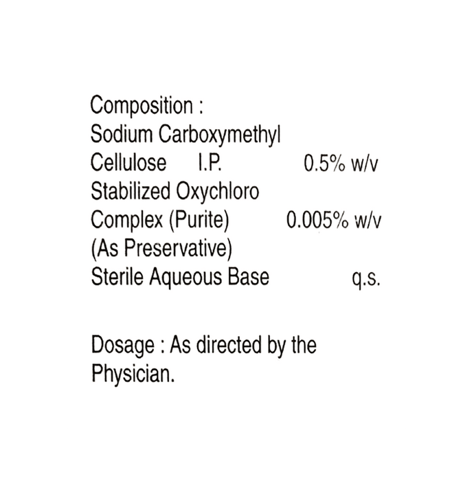 Tearsgel Lubricant Eye Drop    Carboxymethylcellulose 0.5% w/v + Oxychloro Complex 0.005% w/v