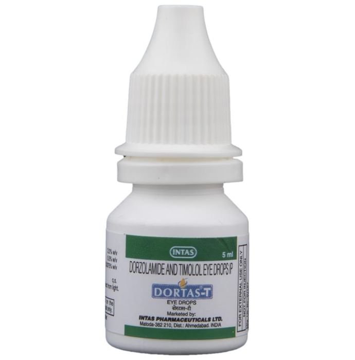 Dortas-T Eye Drop    Dorzolamide 2% w/v + Timolol 0.5% w/v