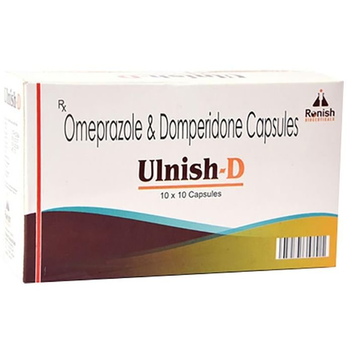 Ulnish-D Capsule    Domperidone 10mg + Omeprazole 20mg