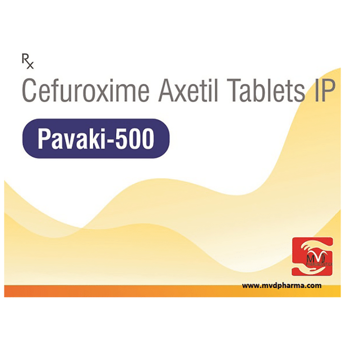 Pavaki 500mg Tablet    Cefuroxime 500mg