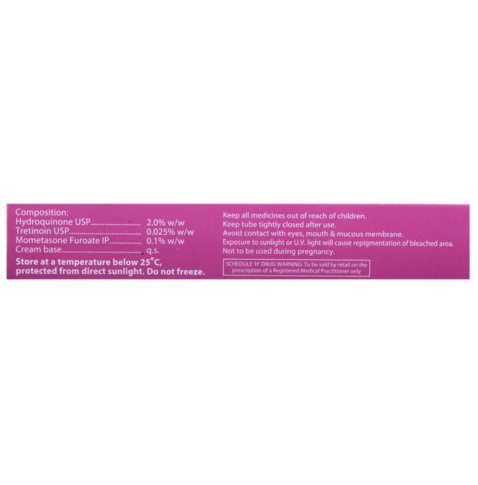 Decdan Lite Skin Cream    Hydroquinone 2% w/w + Mometasone 0.1% w/w + Tretinoin 0.025% w/w