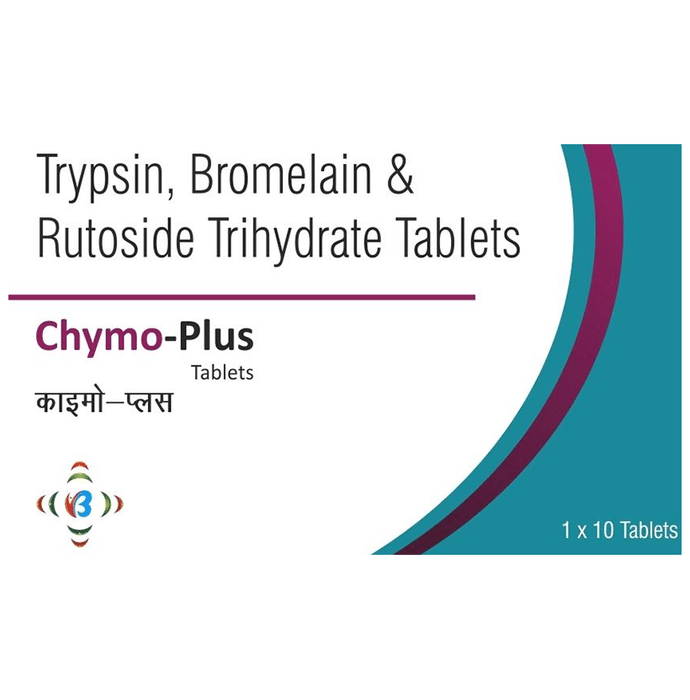 Chymo-Plus Tablet    Bromelain 180mg + Trypsin 96mg + Rutoside 200mg