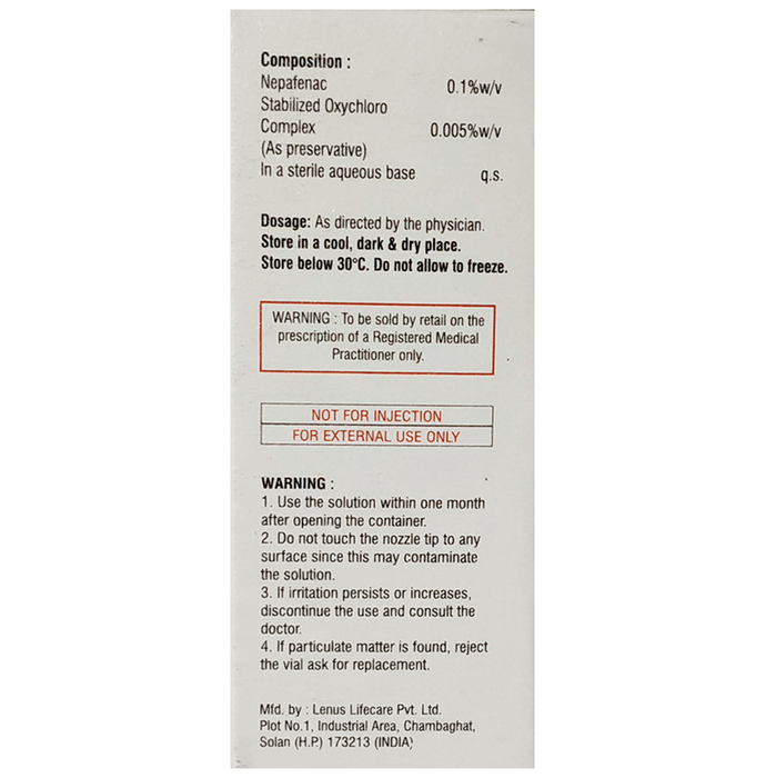 Nepakine Eye Drop    Nepafenac 0.1% w/v