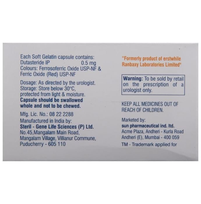 Dutagen Capsule    Dutasteride 0.5mg