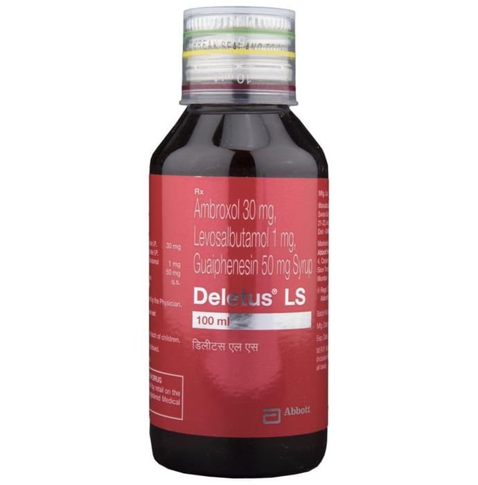 Deletus LS Syrup    Ambroxol 30mg/5ml + Levosalbutamol 1mg/5ml + Guaifenesin 50mg/5ml