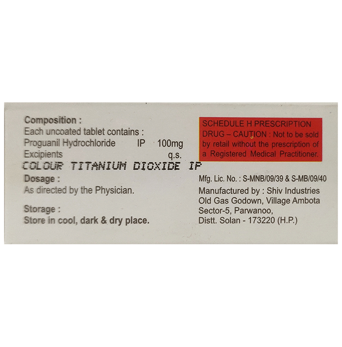 Provend Tablet    Proguanil 100mg