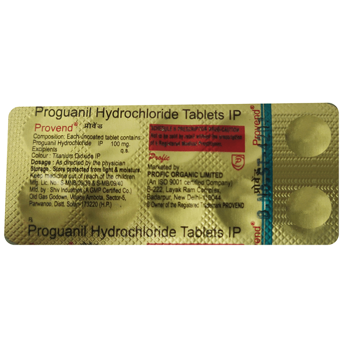 Provend Tablet    Proguanil 100mg