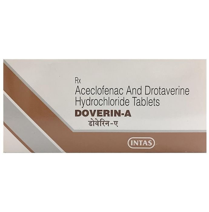Doverin A 80mg/100mg Tablet    Drotaverine 80mg + Aceclofenac 100mg