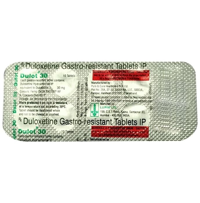 Dulot 30 Tablet    Duloxetine 30mg