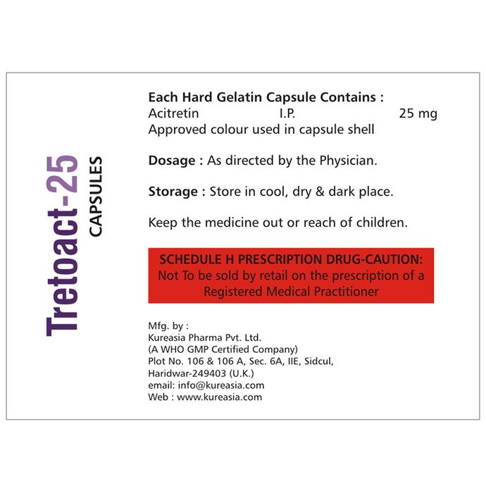Tretoact 25 Capsule    Acitretin 25mg