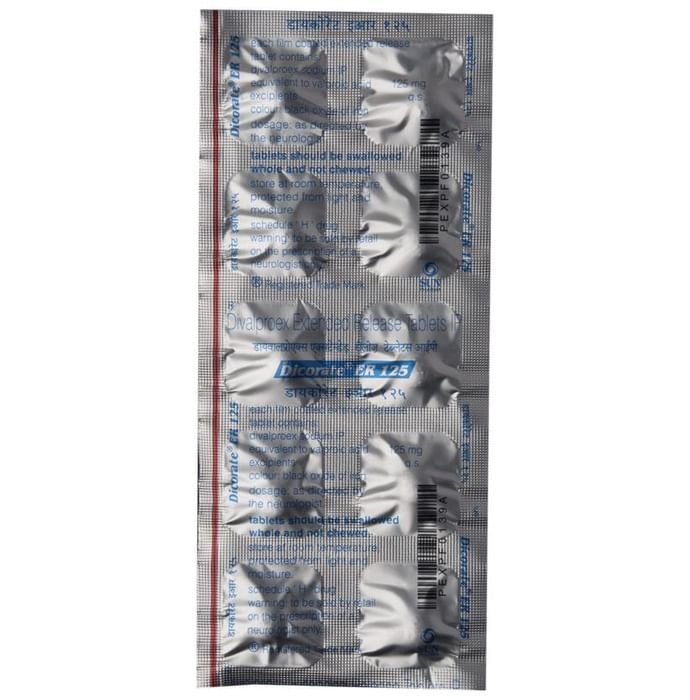 Dicorate ER 125 Tablet    Divalproex 125mg