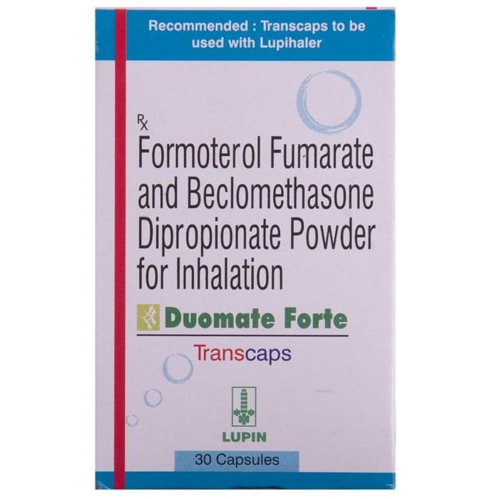 Duomate Forte Transcaps    Beclometasone 400mcg + Formoterol 6mcg
