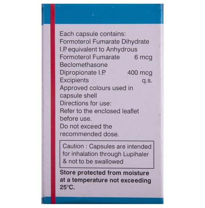 Duomate Forte Transcaps    Beclometasone 400mcg + Formoterol 6mcg