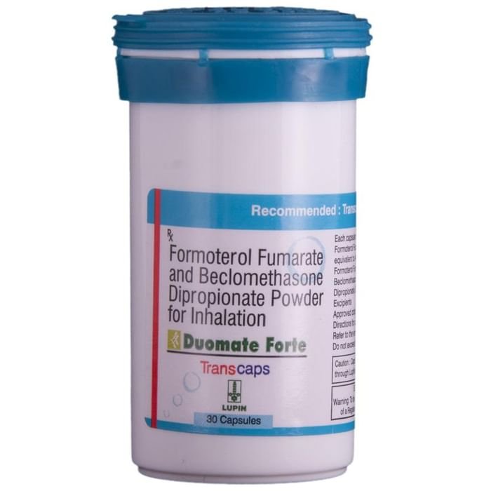 Duomate Forte Transcaps    Beclometasone 400mcg + Formoterol 6mcg